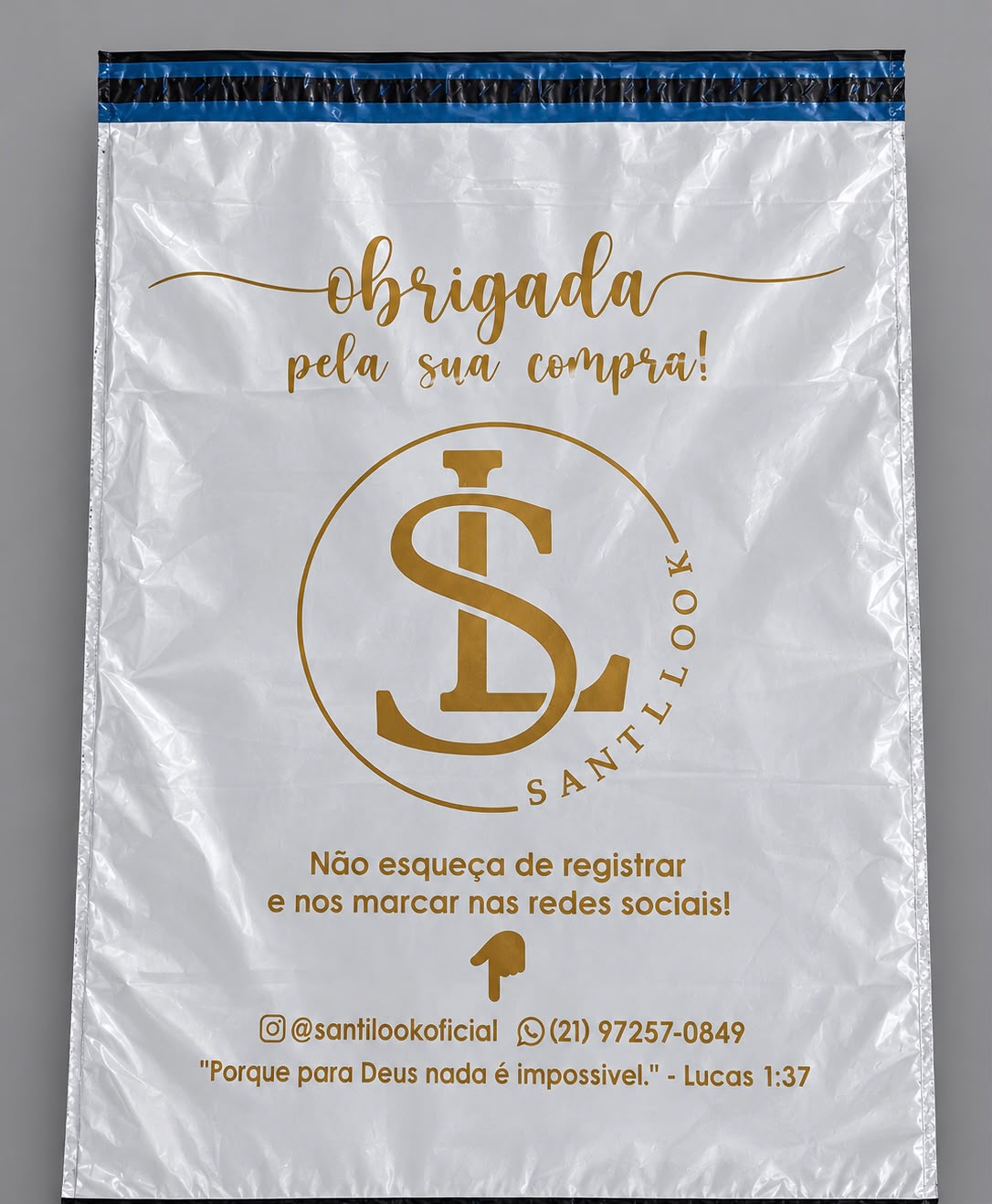 Envelope E - commerce com imp em Dourado