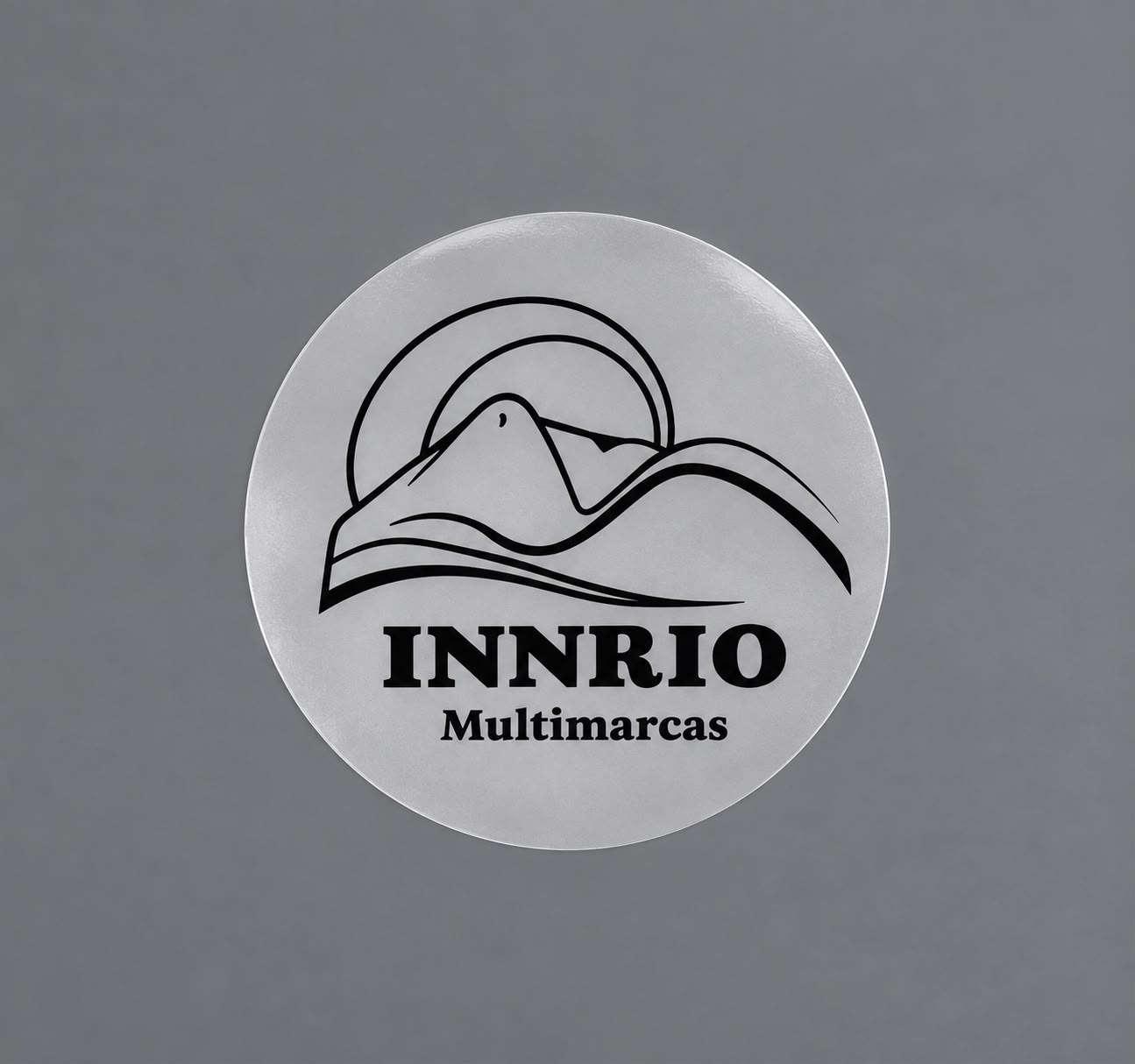Etiqueta Redonda Adesiva com imp em preto 